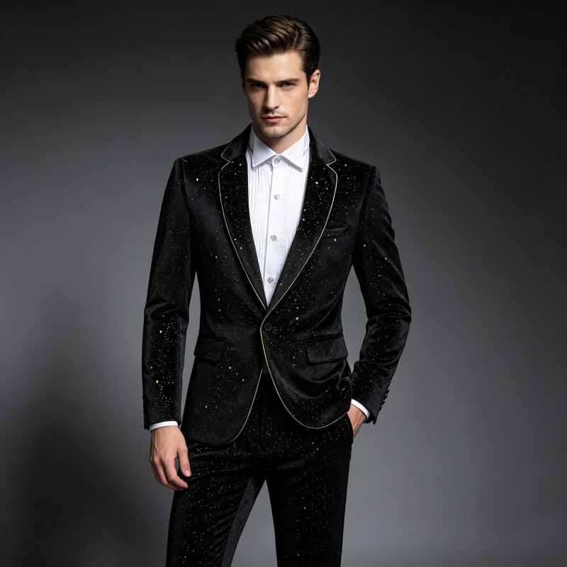 Stylish Formal Men's Velvet Su - Men'S Grooming Studio 评论和价格