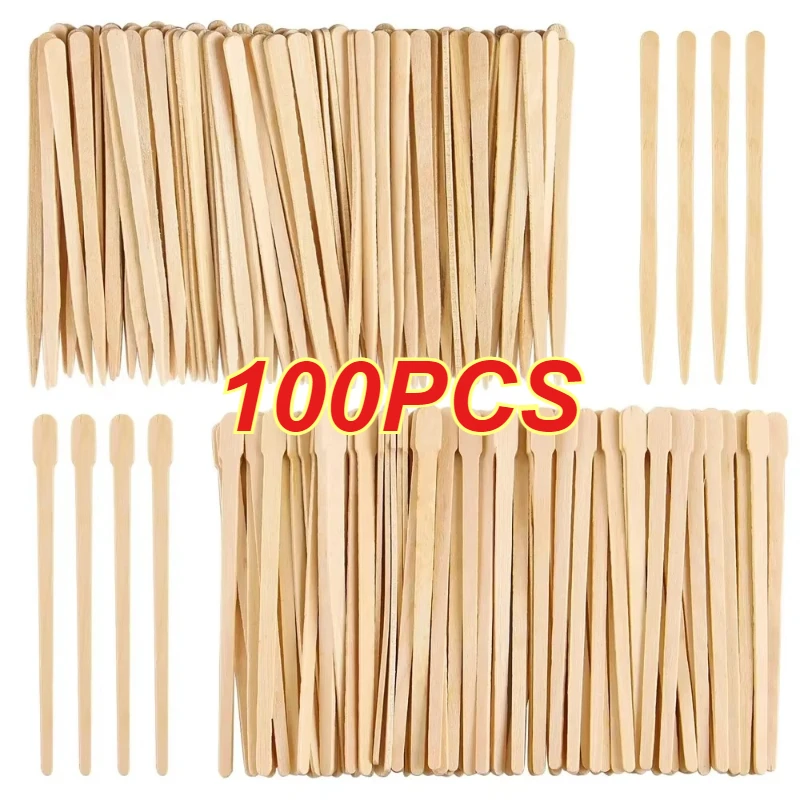 Wooden 100PCS Hair Removal Sti - Hair Wax Stick 评论和价格