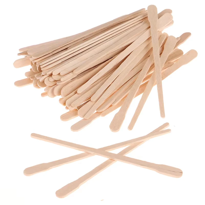 Wooden 100PCS Hair Removal Sti - Hair Wax Stick 评论和价格