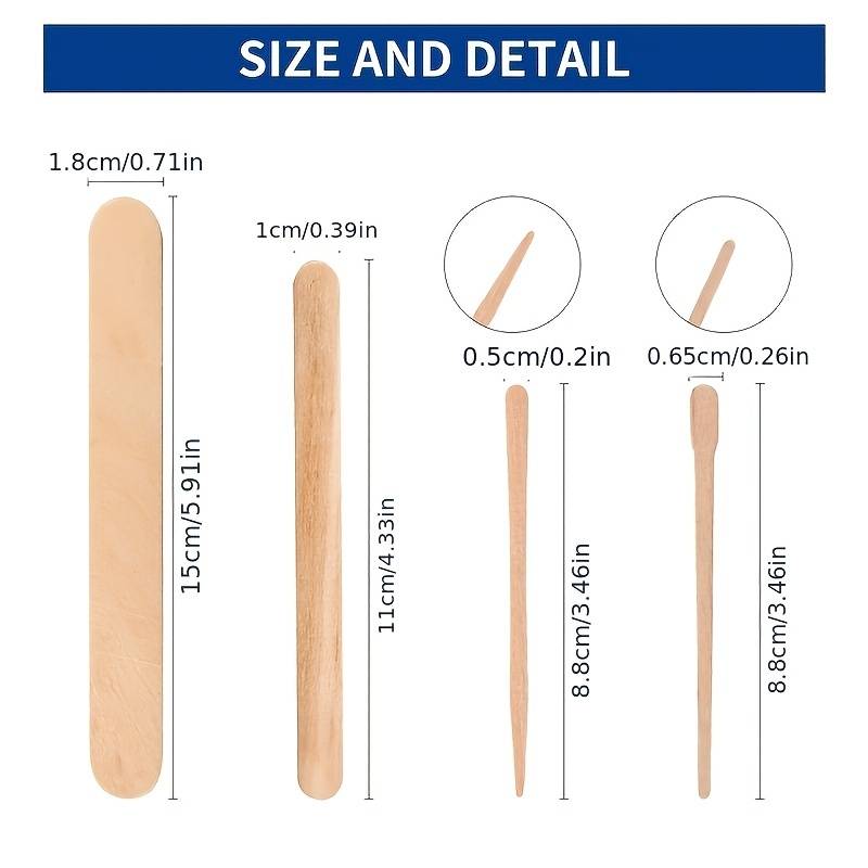 500/200/100Pcs Wooden Hair Rem - Hair Wax Stick 评论和价格