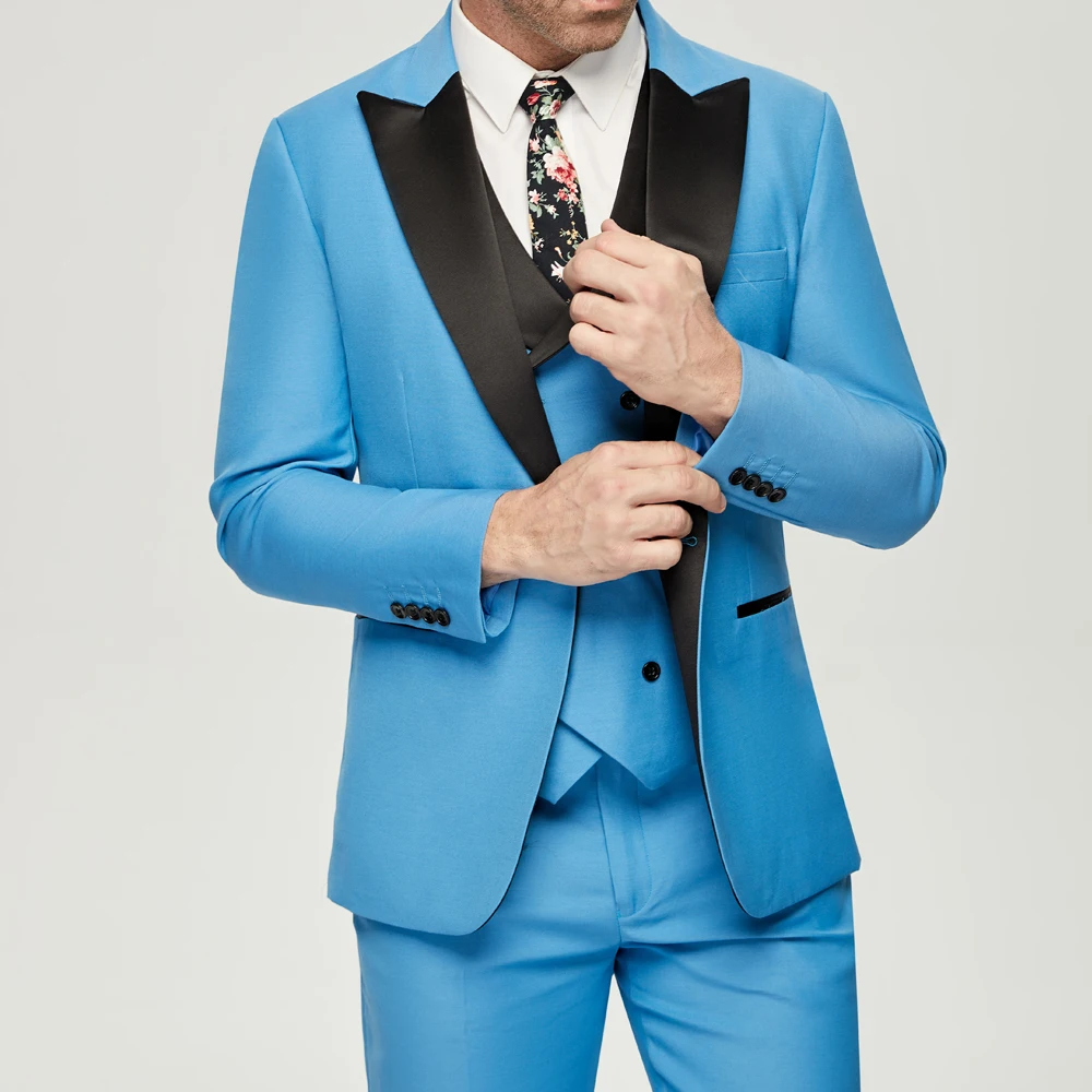 Blue Men Suits 3 Pieces  Men G - Men'S Grooming Studio 评论和价格