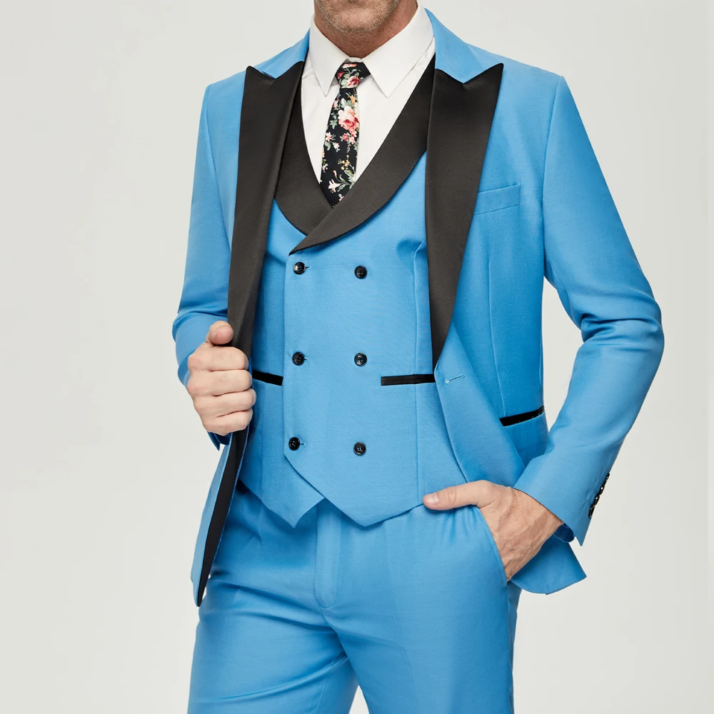 Blue Men Suits 3 Pieces  Men G - Men'S Grooming Studio 评论和价格