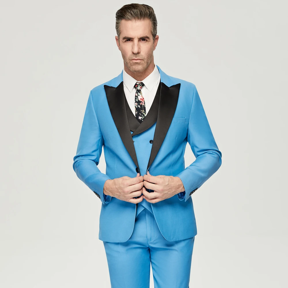 Blue Men Suits 3 Pieces  Men G - Men'S Grooming Studio 评论和价格