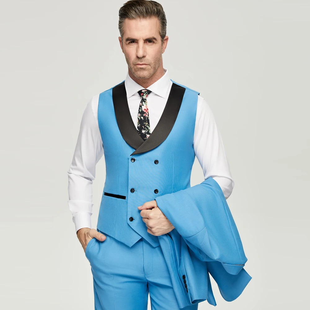 Blue Men Suits 3 Pieces  Men G - Men'S Grooming Studio 评论和价格