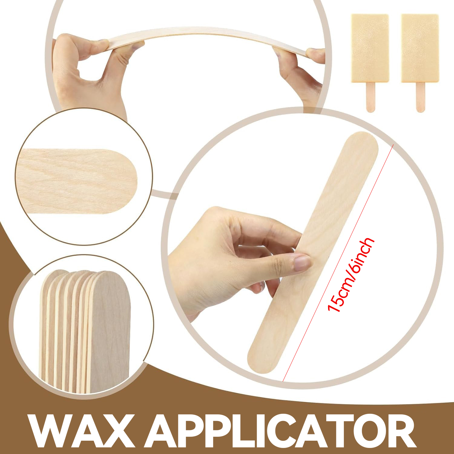 10Pcs Disposable Natural Woode - Hair Wax Stick 评论和价格