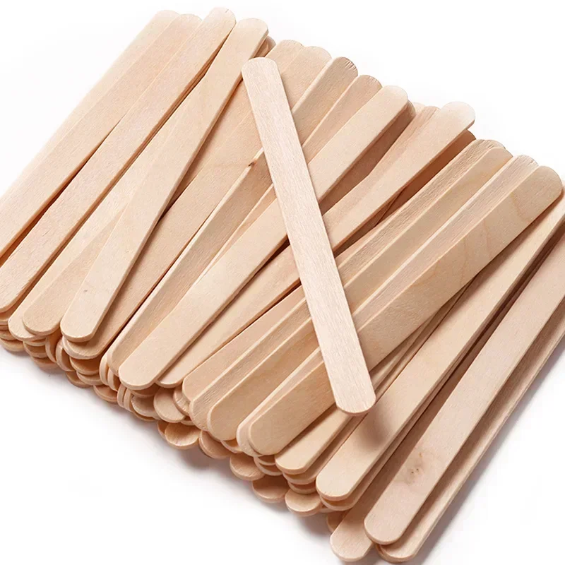 100 Pieces Beauty Spatulas Log - Hair Wax Stick 评论和价格