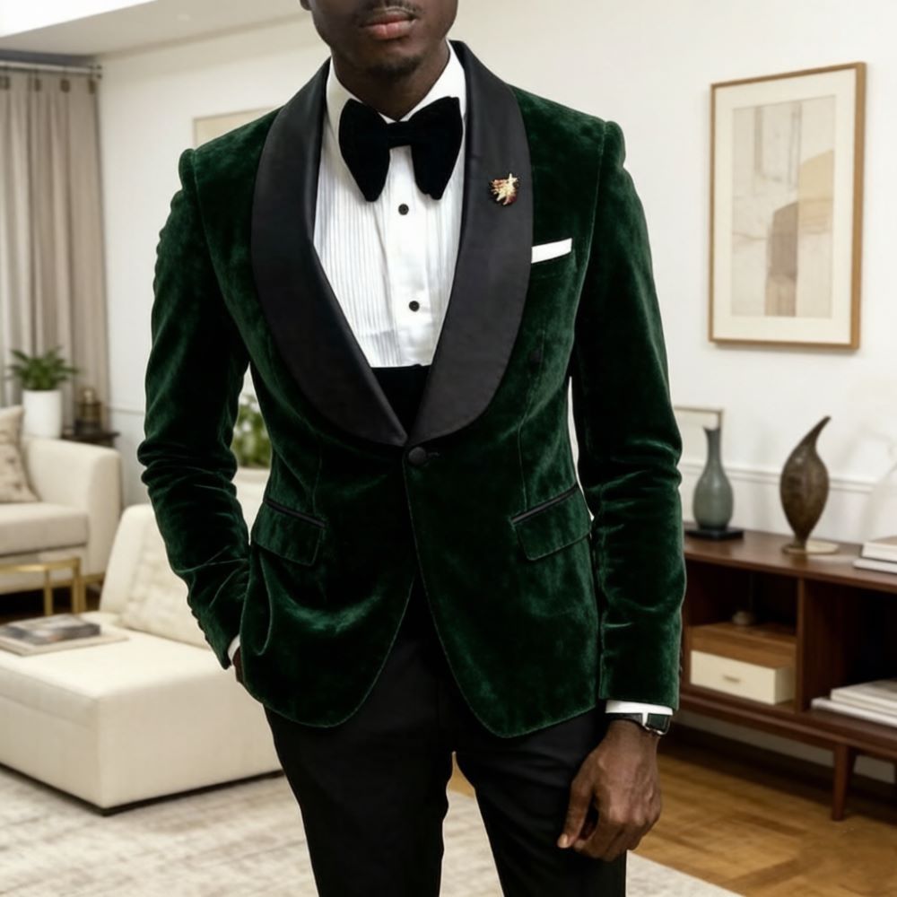Velvet Slim Fit Suits for Men  - Men'S Grooming Studio 评论和价格
