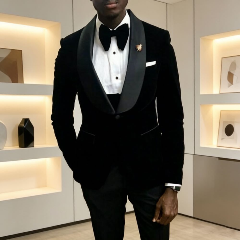 Velvet Slim Fit Suits for Men  - Men'S Grooming Studio 评论和价格