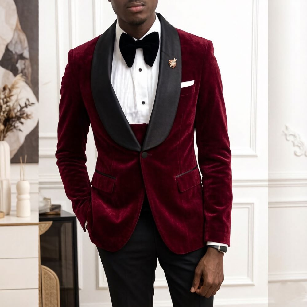 Velvet Slim Fit Suits for Men  - Men'S Grooming Studio 评论和价格